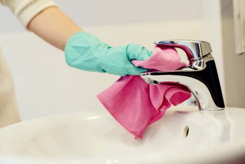 Deep cleaning fabric sofas and chairs in Canary Wharf properties