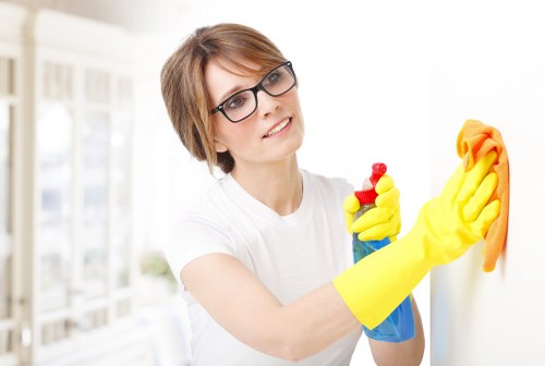 Curtain cleaning service for a modern Canary Wharf apartment interior