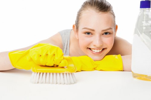 Bathroom cleaning in a Canary Wharf residential property
