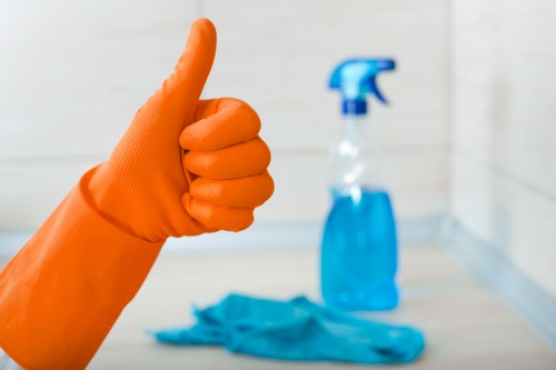 Kitchen cleaning service in a modern Canary Wharf flat