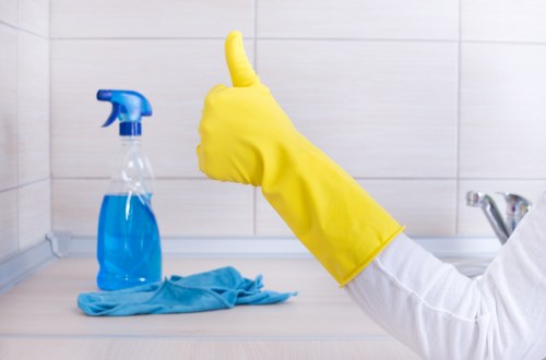 Shared lobby cleaning in a Canary Wharf residential development