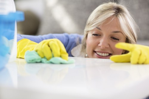 Deep cleaning carpets in a Canarywharf commercial interior