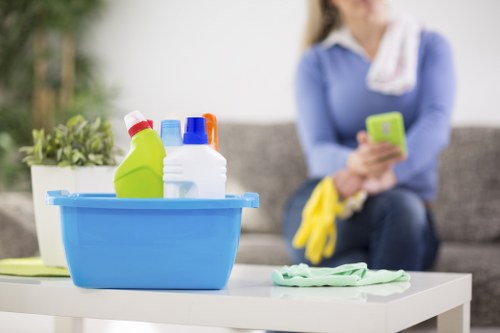Recycling and waste separation in a Canary Wharf cleaning operation