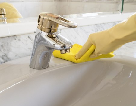 Professional carpet cleaner using extraction equipment